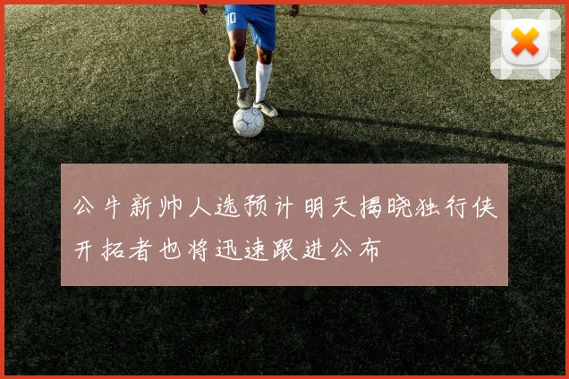 公牛新帅人选预计明天揭晓独行侠开拓者也将迅速跟进公布